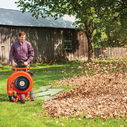 Push behind leaf deals blower