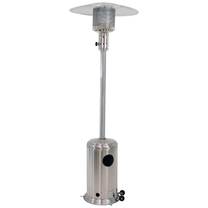 Sunnydaze Outdoor Patio Heater With Wheels And Cover Stainless Steel 7-Foot