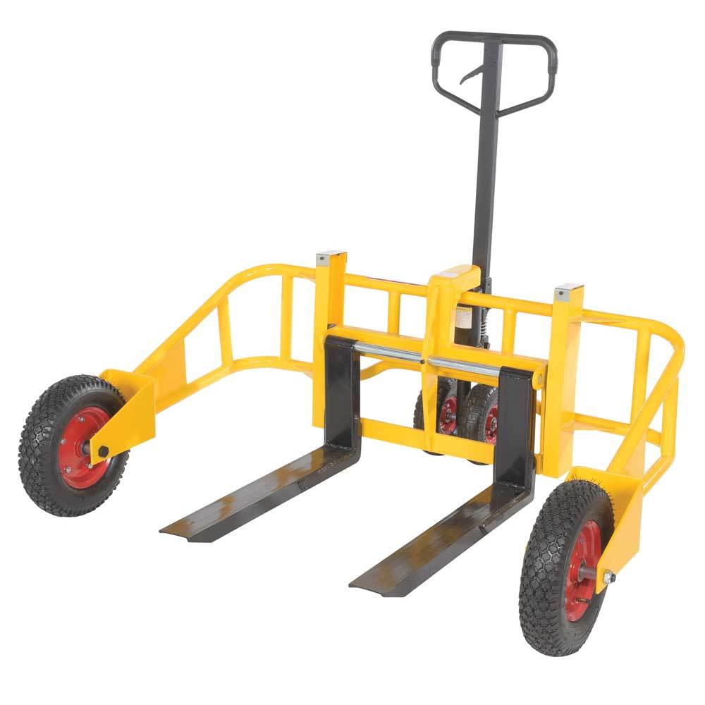 Vestil Steel All-Terrain Pallet Truck, 32 in. Fork Length