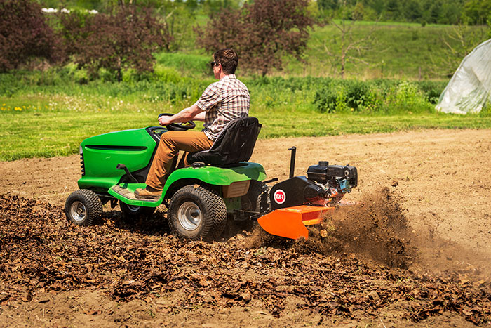 Pull behind rototiller for best sale lawn tractor