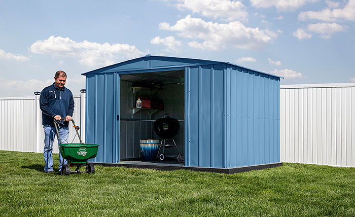 a non-portable shed