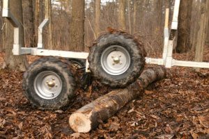 Tandem wheels on a DR ATV dump trailer