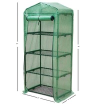 Genesis 4 Tier Portable Rolling Greenhouse with Opaque Cover