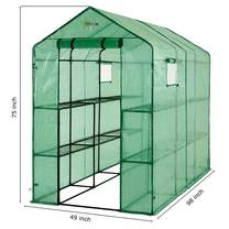 Ogrow 2 Tier 12 Shelf Greenhouse Replacement Cover