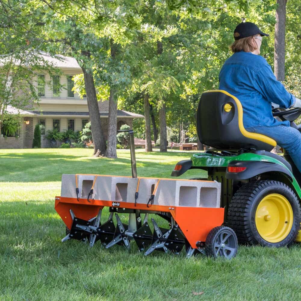 Aerator attachment for lawn tractor sale