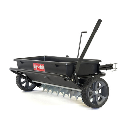 Agri-Fab 100 Lb. Tow Behind Poly Drop Spreader/Spike Aerator, 32 in.