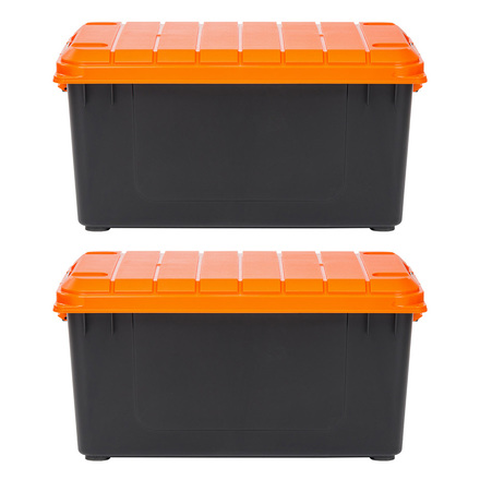 Orange Small Plastic Storage Bin