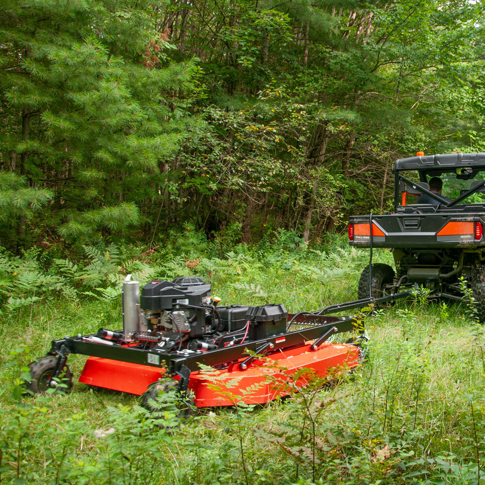 Pull behind gas mower sale