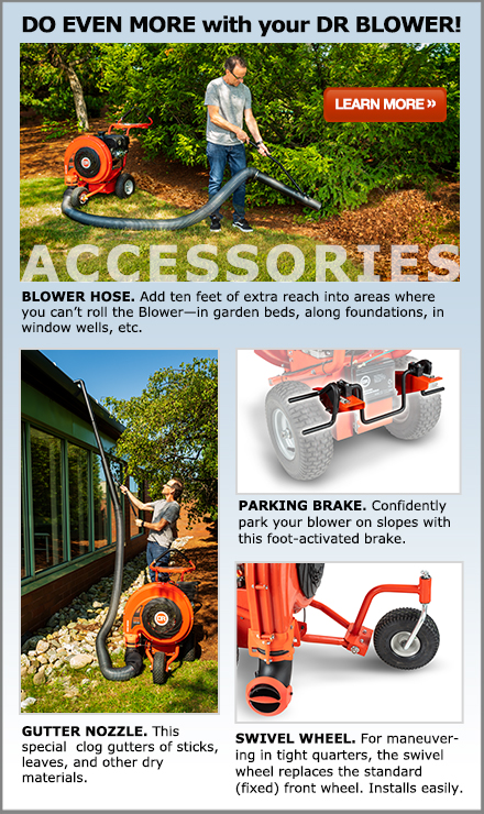 DR Walk-Behind Leaf Blower Accessories