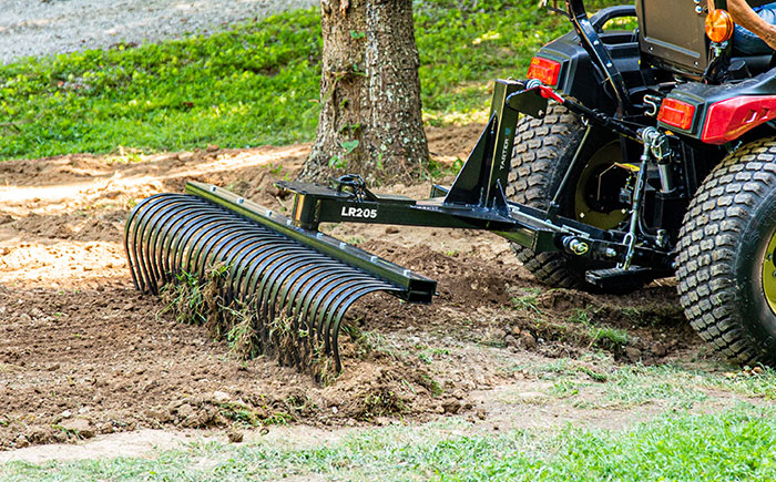 Tow-behind graders come in many styles and can help level most surfaces.