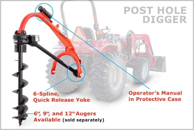 3 point linkage post deals hole digger