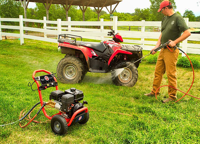 Be careful not to overdo it - pressure washers are incredibly strong!