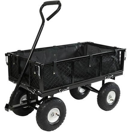 Sunnydaze Utility Cart 400Lb Capacity With  Liner