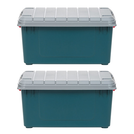 IRIS USA 82 Quart Stor-It-All Plastic Storage Tote, Set of 2