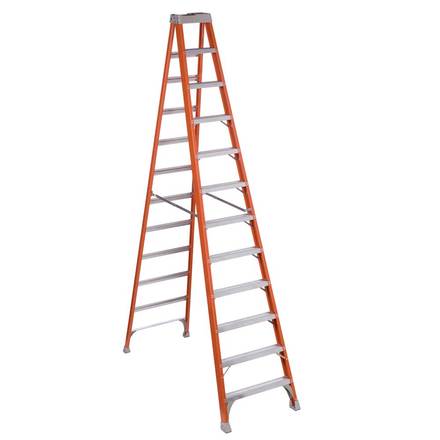 Vestil Fiberglass Step Ladder, 12 Step