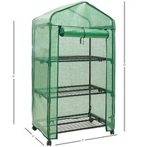 Genesis 3 Tier Portable Rolling Greenhouse with Opaque Cover