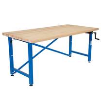 Vestil Steel/Wood Manual Adjustable Ergonomic Work Bench