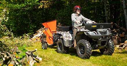 Chipper shredder chips branches and shreds brush