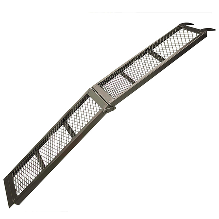 ERICKSON Steel Mesh Center Folding Arched Loading Ramp 11 in. x 80 in. 800 lb