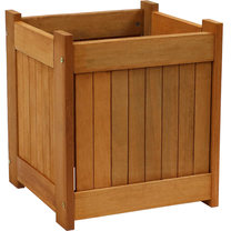 Sunnydaze Meranti Wood Outdoor Planter Box 16in.
