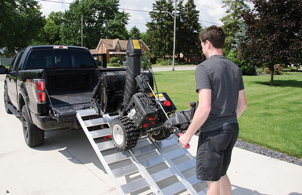 Loading ramps in use