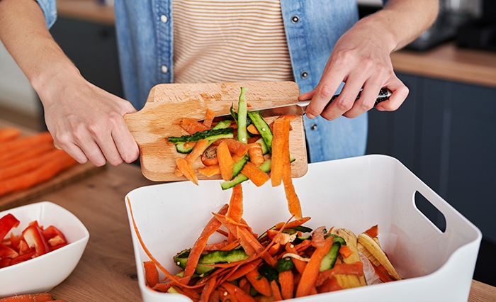 Your kitchen collector doesn't need to be anything fancy, just a small container.