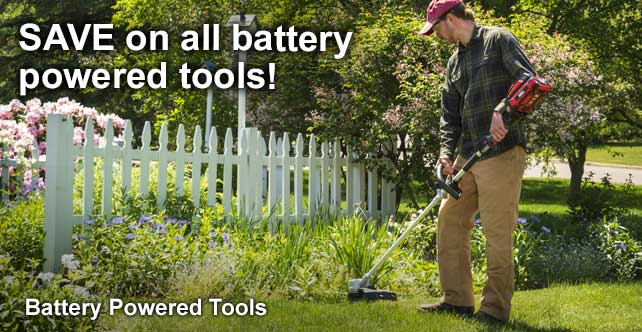 Save on all Battery Powered Tools