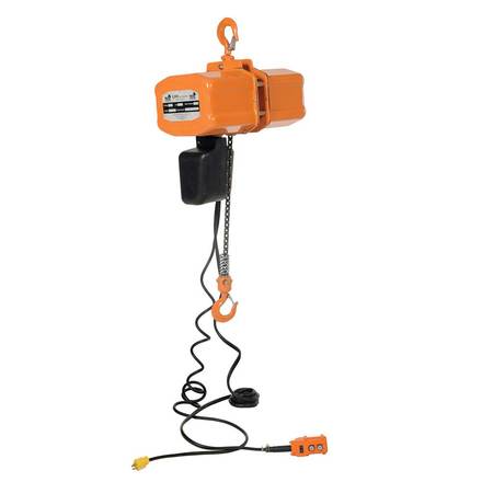 Vestil Steel Economy Chain Hoist with Chain Container 1 Phase