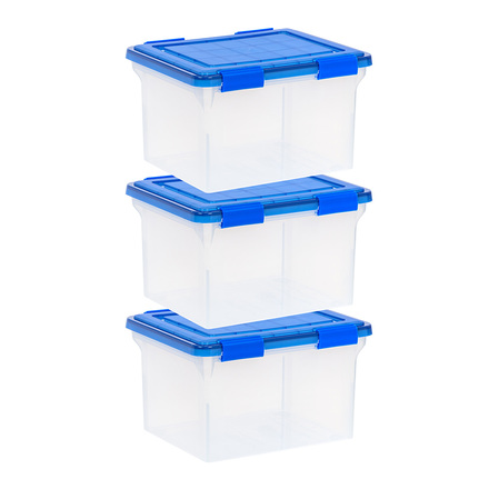 IRIS USA WEATHERPRO Legal File Storage Box, Set of 3