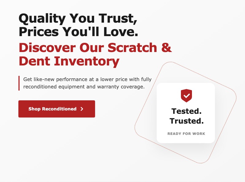 Mobile banner scratch and dent