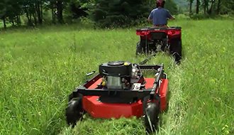 Atv best sale grass mower