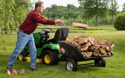 DR leaf vacuum doubles as a cart