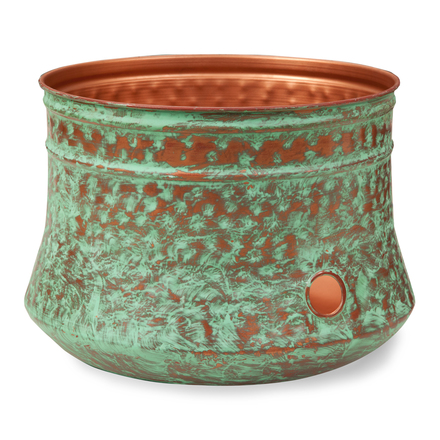 Liberty Garden Products Steel Hose Pot with Copper Patina