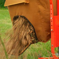 Tow-behind DR leaf vacuum converts to a utility cart