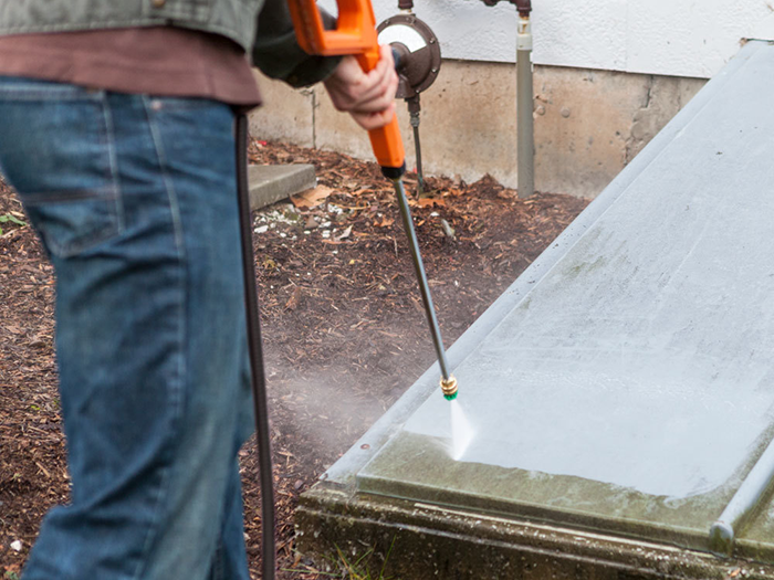 Hand-held units can help you quickly touch up doors, walkways, and other narrow spots.