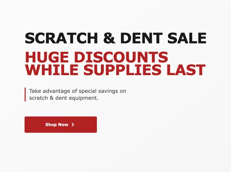 Mobile banner scratch and dent