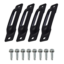 SNAP-LOC E-Track Single Strap Anchor 4-Pack with Self-Drilling Screws (Black)
