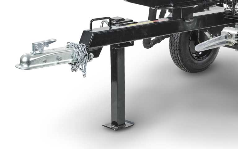 2-inch tow ball hitch on a DR vertical/horizontal log splitter