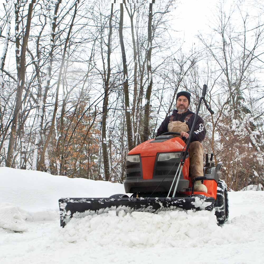 Lawn tractor best sale with snow blade