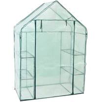 Sunnydaze Deluxe Walk-In Greenhouse With 4 Shelves
