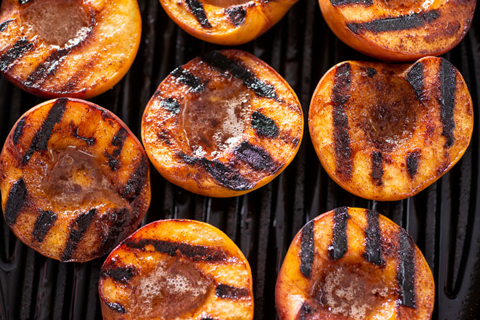 Grilled peaches