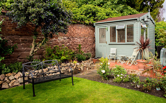 a non-portable shed