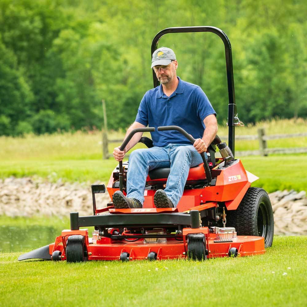 Electric lawn best sale mower zero turn