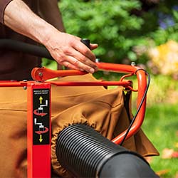 Tow-behind DR leaf vacuum converts to a utility cart