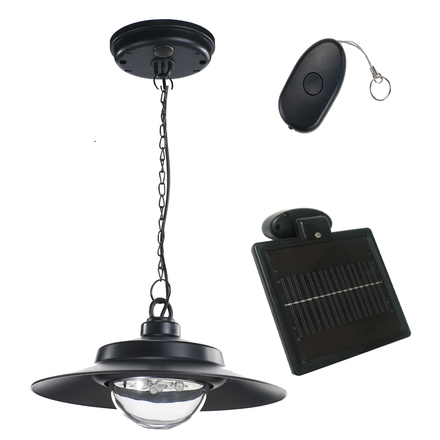 Nature Power Solar Powered LED Hanging Shed Light with Remote Control