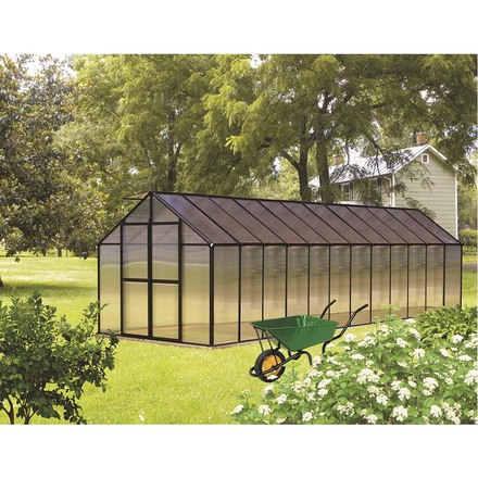 MONT Greenhouse 8FTx 24FT - Black Finish - Premium Package