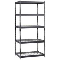 Muscle Rack 5-Shelf Steel Shelving Unit with Wire Decking