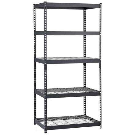 Muscle Rack 5-Shelf Steel Shelving Unit with Wire Decking