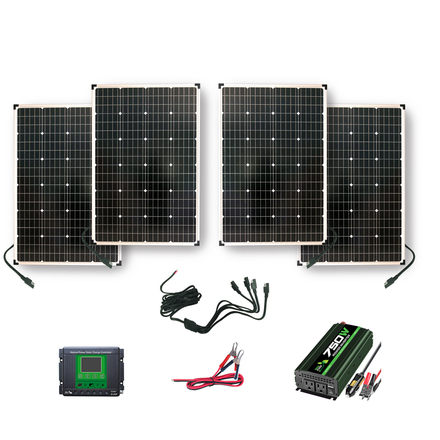 Nature Power 440-Watt Polycrystalline Solar Panels with 750-Watt Power Inverter and 30 Amp Charge Controller