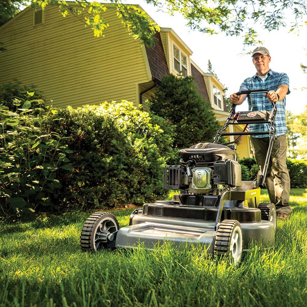 Electric start walk behind mower hot sale